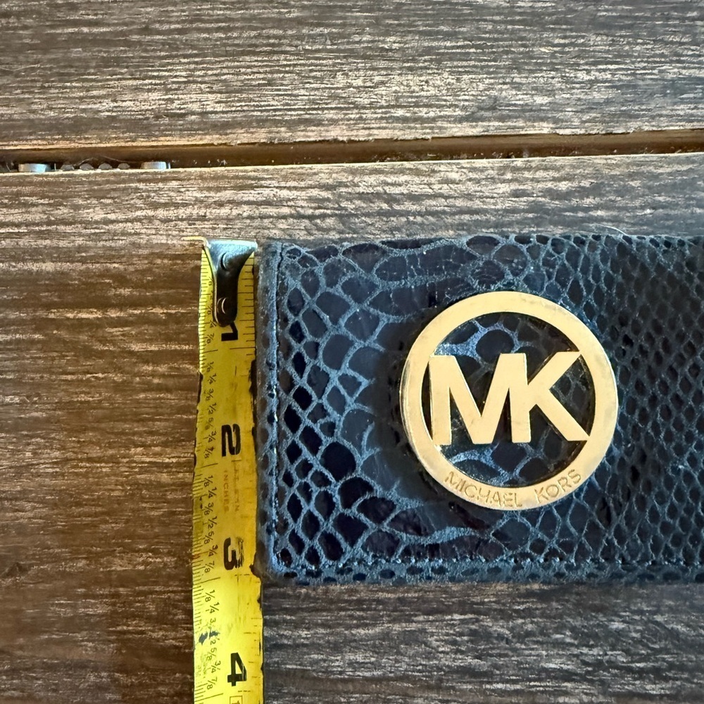 Michael Kors Python-Embossed Card Holder Wallet - Picture 5 of 12
